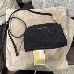Michael Kors Glitter Black Crossbody Bag
